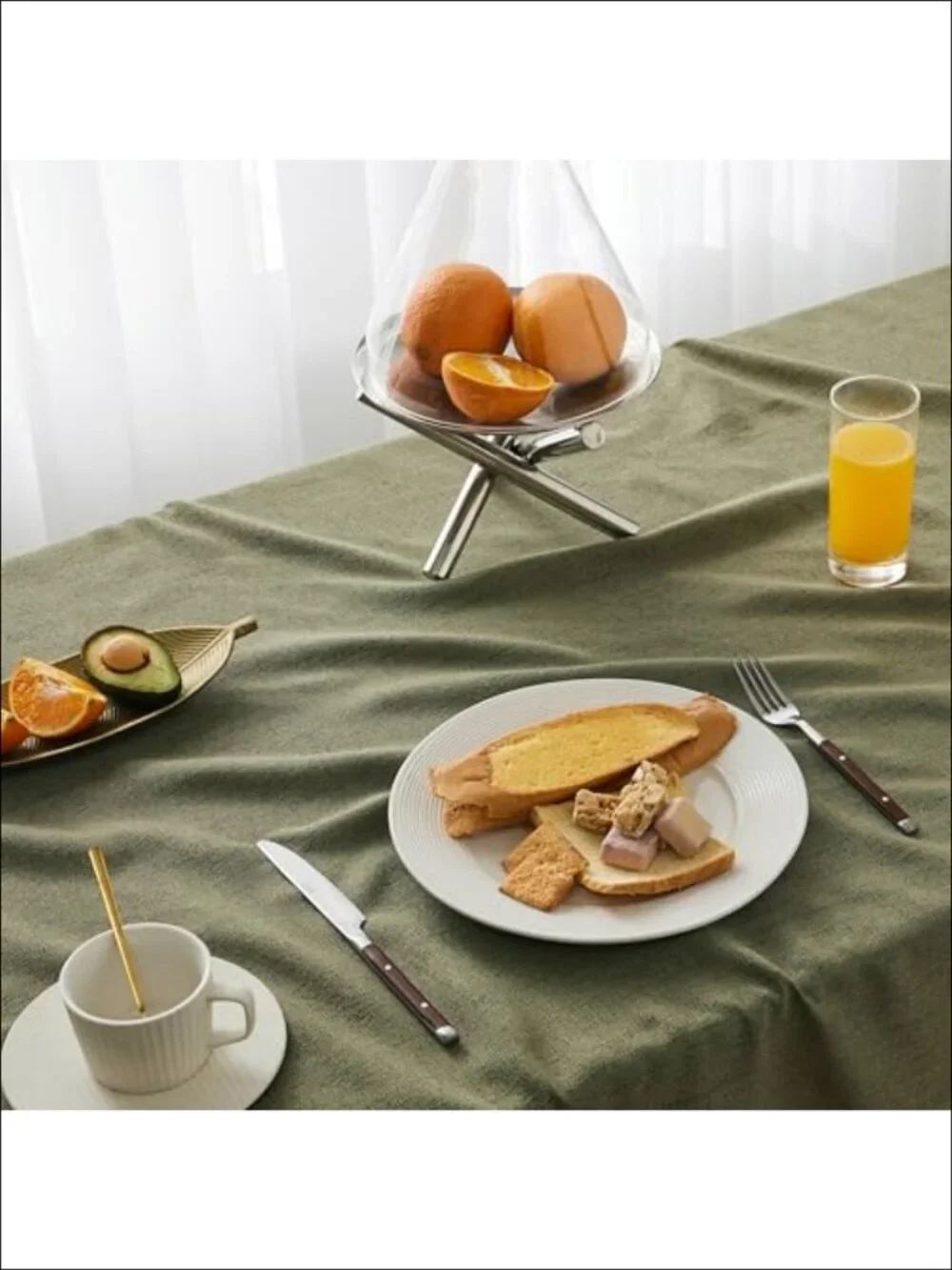 Linen Cotton Blend Tablecloth 60x104 Inch Rectangular Farmhouse